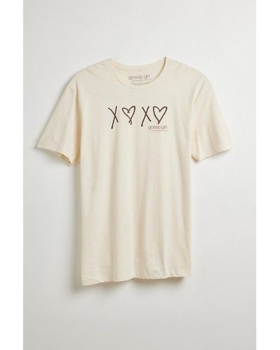 Urban Outfitters Gossip Girl Xoxo Tee - Natural