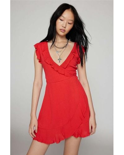 Kimchi Blue Ruby Wrap Dress - Red