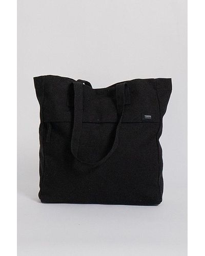 Terra Thread Organic Cotton Multi Pocket Canvas Tote - Black