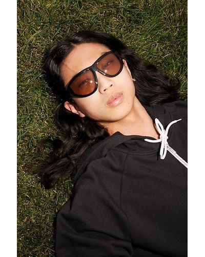 Urban Outfitters Cohen Oversized Wraparound Sunglasses - Black