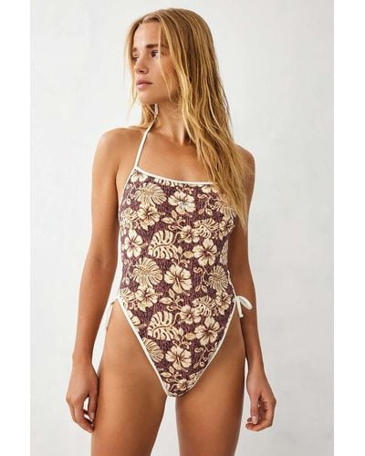 Roxy X Out From Under Reversible Swimsuit - Brown
