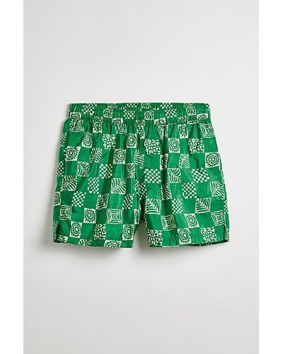 Urban Outfitters Uo Geo Sun Volley Swim Short - Green