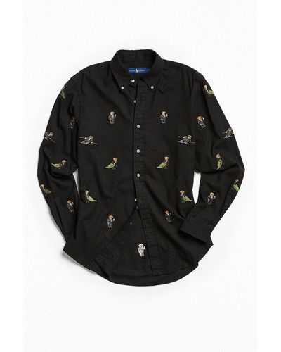 Ralph Lauren Polo Ralph Lauren Embroidered Bear Button-down Shirt - Black