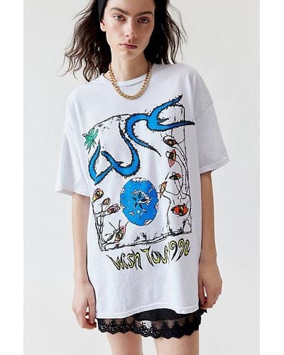 Urban Outfitters The Cure 1992 Tour T-Shirt Dress - Blue
