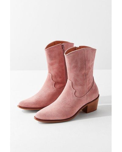 Urban Outfitters Tary Cowboy Boot - Pink