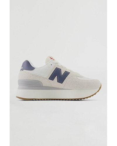 New Balance 574+ Platform Sneaker - White