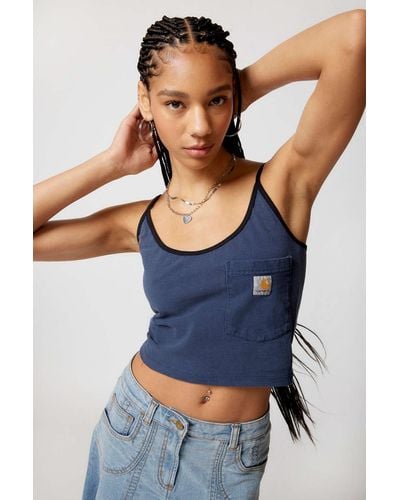 Urban Renewal Remade Carhartt Tank Top In Dark Colors,at Urban Outfitters - Blue