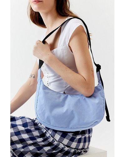 BAGGU Medium Nylon Crescent Bag - Blue