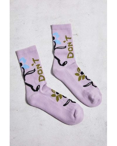 Urban Outfitters Uo Don't Stress Socks - Pink