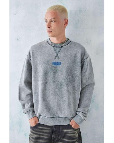 The Ragged Priest Uo Exclusive Washed Blue Crew Sweatshirt - Grey