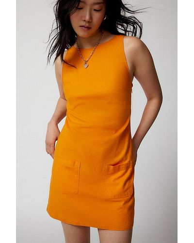 Urban Outfitters Uo Keke Mini Dress - Orange