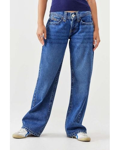 BDG Kayla Lowrider Summer Rinse Jeans - Blue