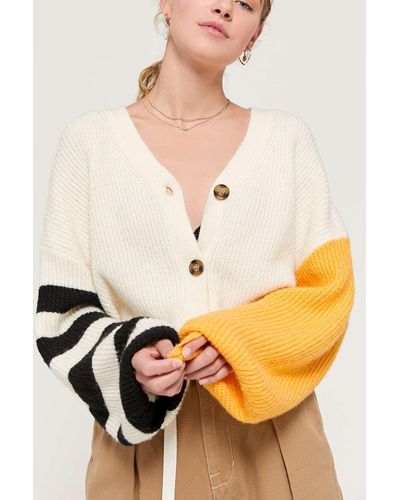 Truly Madly Deeply Piper Slouchy Balloon Sleeve Cardigan - Multicolor
