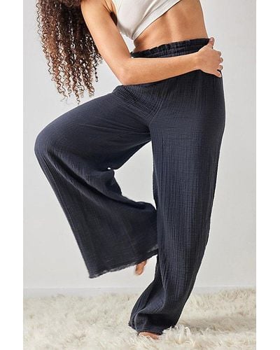 Out From Under Cotton Gauze Lounge Pants - Blue