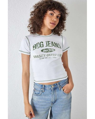 BDG Enges t-shirt in jeans - Weiß