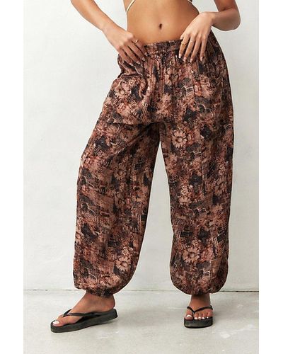 Out From Under Tristan Photo Print Beach Pant - Brown