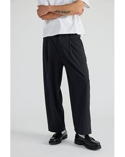 Standard Cloth Jason Cropped Pleated Trouser Pant - Blue