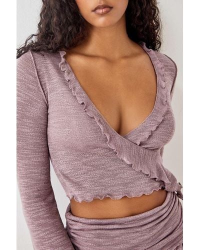 Out From Under Belle Harmony Wrap Top - Purple