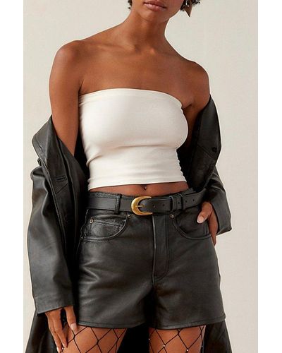 Urban Outfitters Alexa Essential Leather Belt - Black