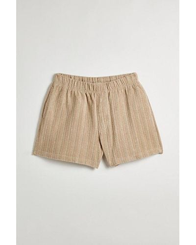 Standard Cloth Striped Terry Short - Natural
