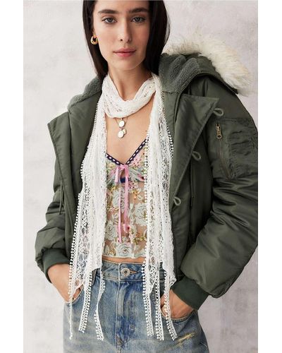 Urban Outfitters Uo Lace Skinny Scarf - Multicolour