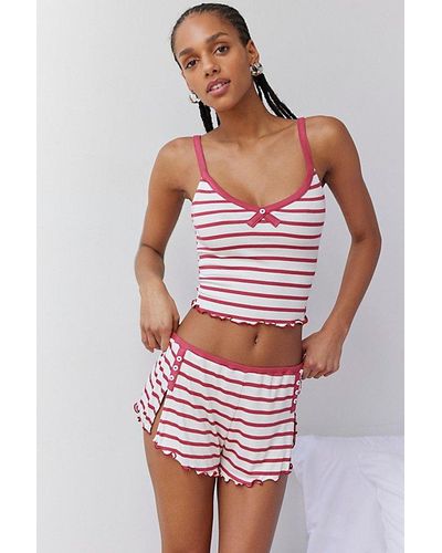 Out From Under Sweet Dreams Ahoy Striped Short - Red