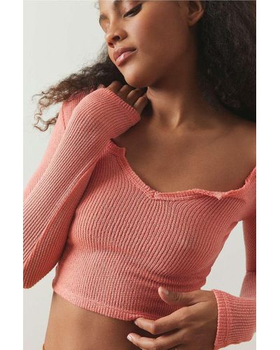 Out From Under Lias Notch Neck Top - Red
