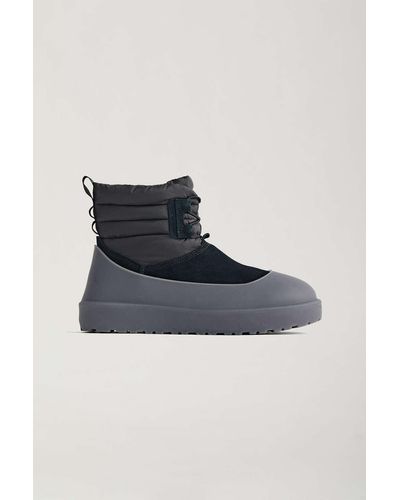 UGG Classic Mini Lace-up Boot In Charcoal,at Urban Outfitters - Blue