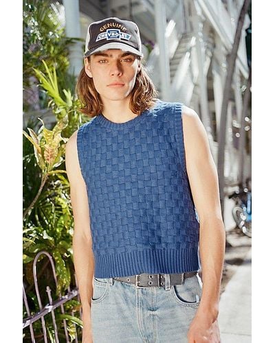 Urban Outfitters Uo Editor Sweater Vest - Blue