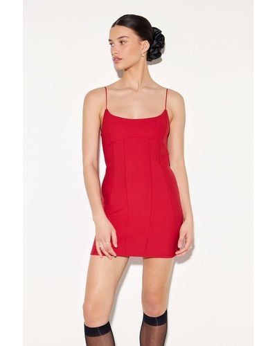 Silence + Noise Silence + Noise Willow Mini Dress - Red