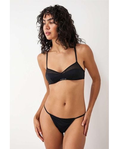 Out From Under Aria Mesh Thong - Black