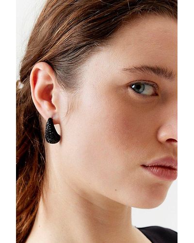 Urban Outfitters Rhinestone Teardrop Earring - Brown
