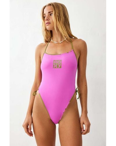 Roxy X Out From Under Reversible Swimsuit - Pink