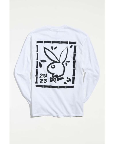 Urban Outfitters Playboy Year Of The Rabbit Long Sleeve Tee - Blue
