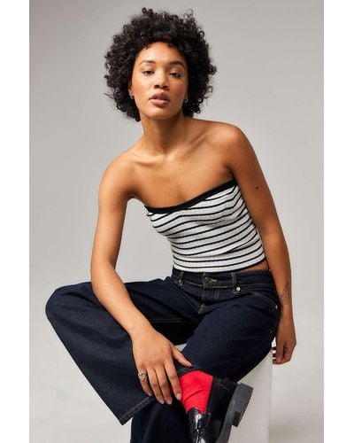 Urban Outfitters Uo Stripe Bandeau Xs At - Multicolour