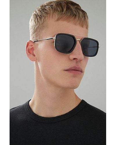 Urban Outfitters Nate Combo Navigator Sunglasses - Black