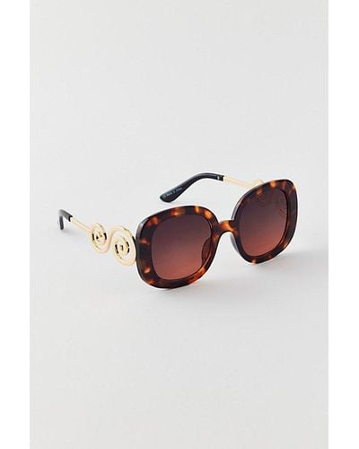 Urban Outfitters Penny Swirl Oversized Square Sunglasses - Multicolour