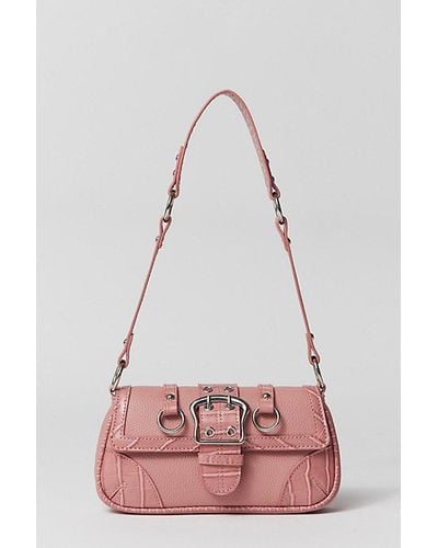 Urban Outfitters Uo Jade Seamed Baguette Bag - Pink