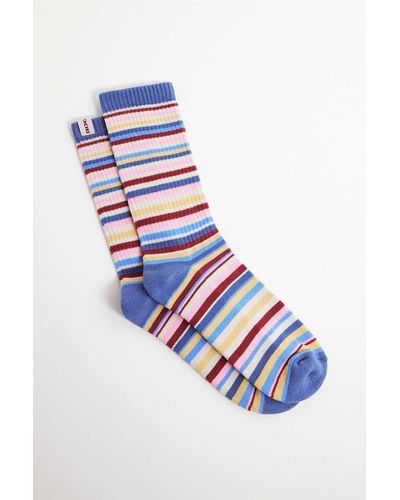 BDG Stripe Socks - Blue