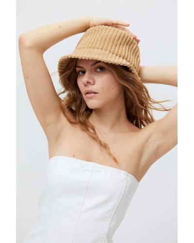 Urban Outfitters Wide Wale Corduroy Bucket Hat - Brown