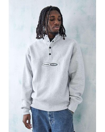 Champion Uo exclusive - meliertes sweatshirt mit stehkragen - Grau