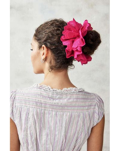 Urban Outfitters Haargummi aus baumwolle mit spitze - Pink