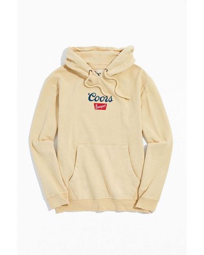 Urban Outfitters Coors Embroidered Hoodie Sweatshirt - Natural