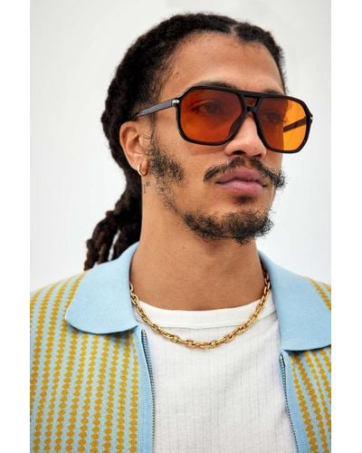 Urban Outfitters Uo Frank Black Sunglasses - White
