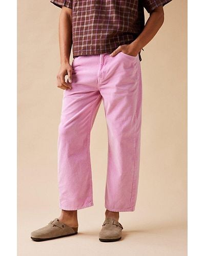 Urban Outfitters Uo Corduroy Cropped Skate Fit Pant - Pink