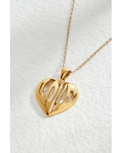 SEOL + GOLD Seol + Gold Love Pendant Necklace - Metallic