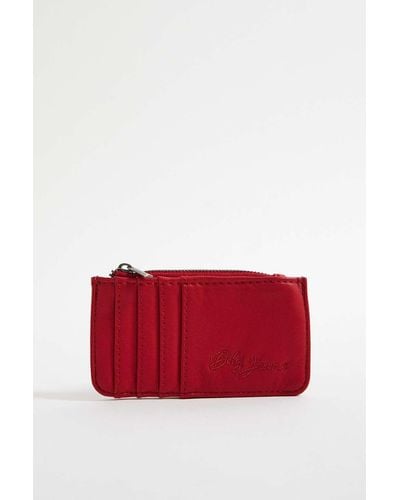 BDG Washed Faux Leather Cardholder - Red
