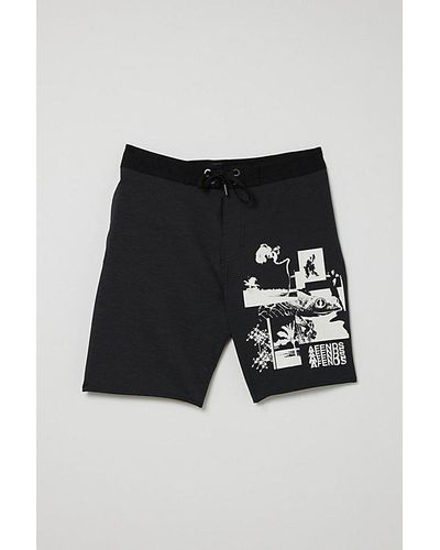 Afends Collage Recycled Swim Short - Black