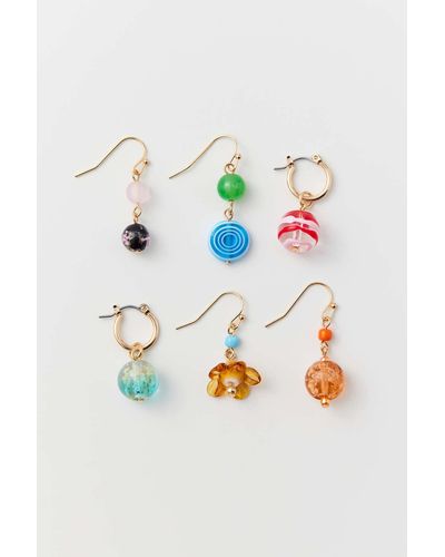 Urban Outfitters Glass Mismatched Earring Set - Black