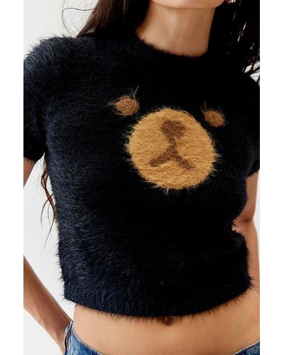 Teddy Fresh Fluffy Bear Sweater - Black